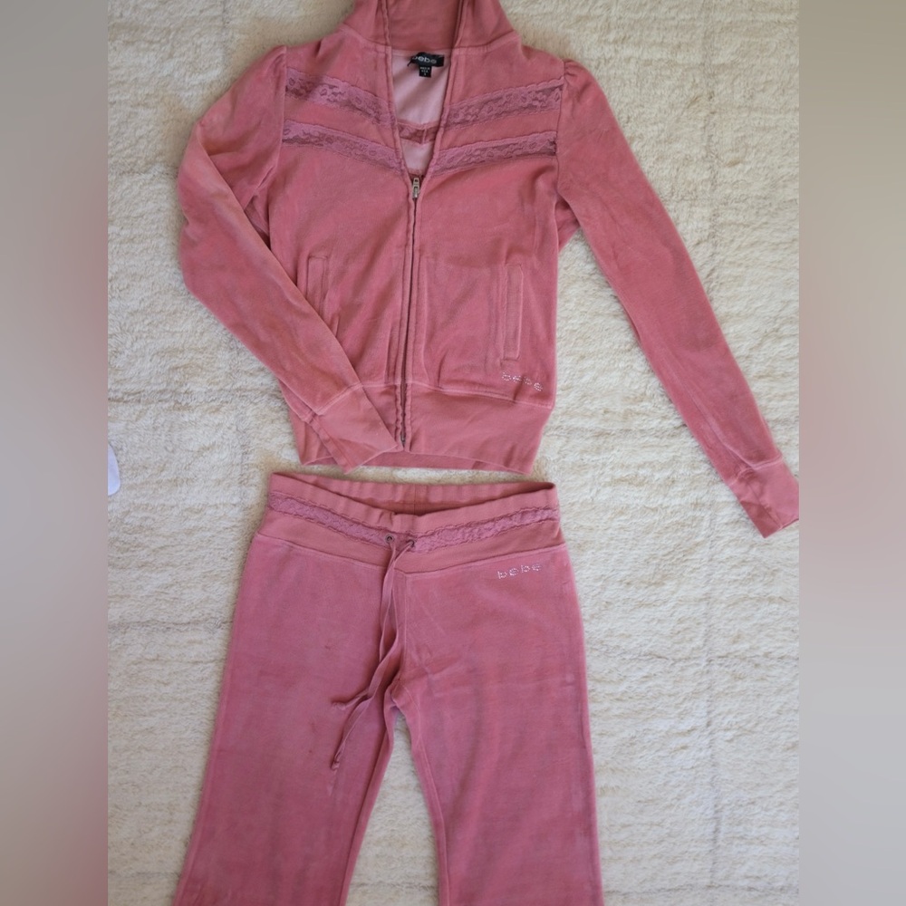 Vintage Y2K BEBE Velour Tracksuit